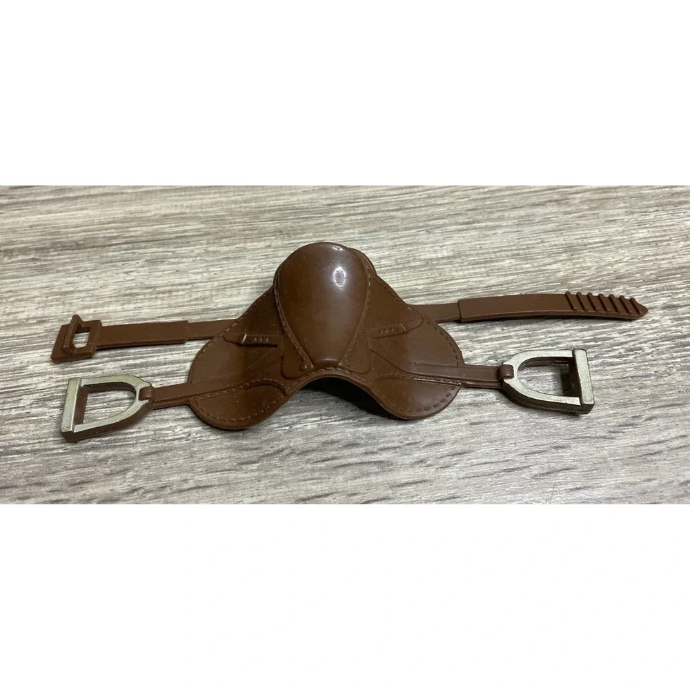 Reeves Breyer Horse Saddle Toy Replacement Soft Flexible Brown‎ Silver